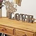 MyGift Decorative Torched Wood Love Cut Out Letters Sign for Wedding Decor, Standing Wooden Word Art Sign for Dorm Decoration, Anniversary, Valentine's Day