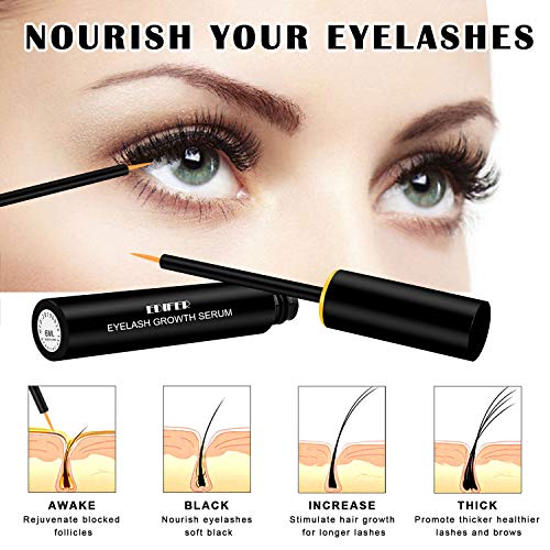 Eyelash Growth Serum, Natural Booster Lash and Eyebrow Enhancer for Longer & Thicker Rapid Lash and Brow