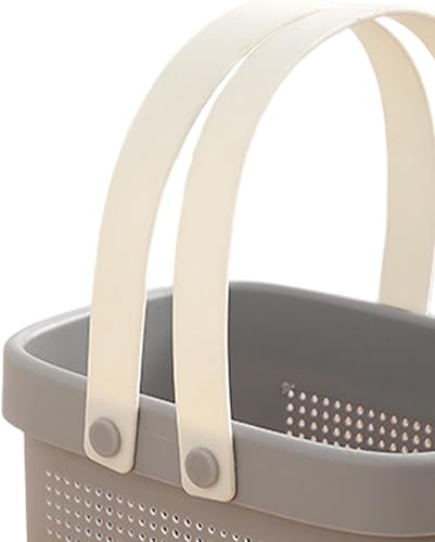 Miniatura 6 de Neceser organizador de gran capacidad, portátil, para ducha, para dormitorio, dormitorio, despensa, gimnasio, gris y blanco