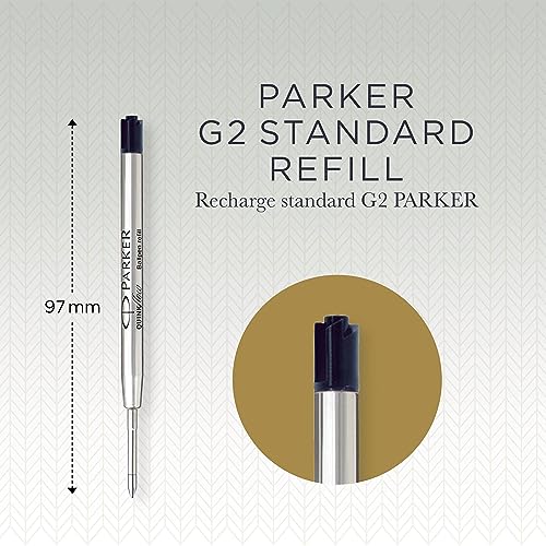 Image of Parker Quinkflow Ballpoint Pen Ink Refill, Medium Tip, Black (Pack of 2)