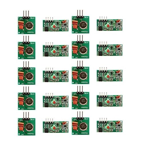 DollaTek Kit modulo trasmettitore e Ricevitore Wireless 10Pcs 433MHz RF per Arduino Raspberry Pi
