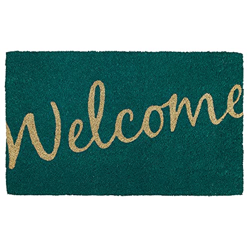 Entryways P1044 Rutschfeste Kokosfußmatte mit schrägem 'Welcome' Schriftzug 40 x 60 cm