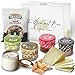 GOURMET BOX - Cesta Gourmet para Regalar - Regalo Ideal de Patés y Quesos Gourmet - Productos Delicatessen, Queso de Oveja 100%, Patés (Boletus , Perdiz, Ciervo y Morcilla) y Mini Regañás Gourmet