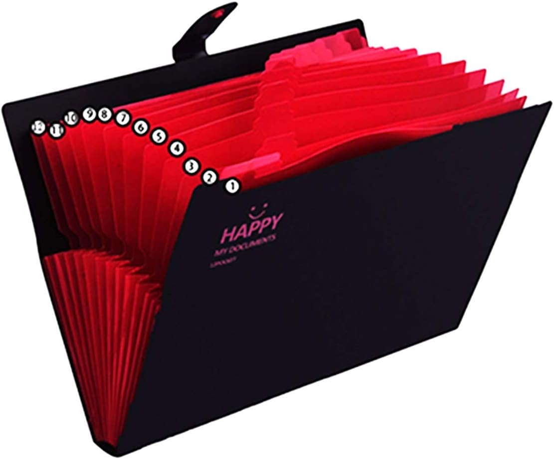 File Folders 12 Pockets Accordion File Folder A4 and Letter Size Paper