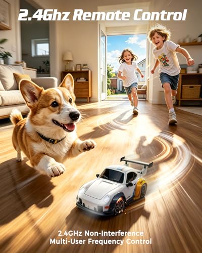 Image of RC Drift Car, White 1 /24 Remote Control Drift Car for Adults Kids