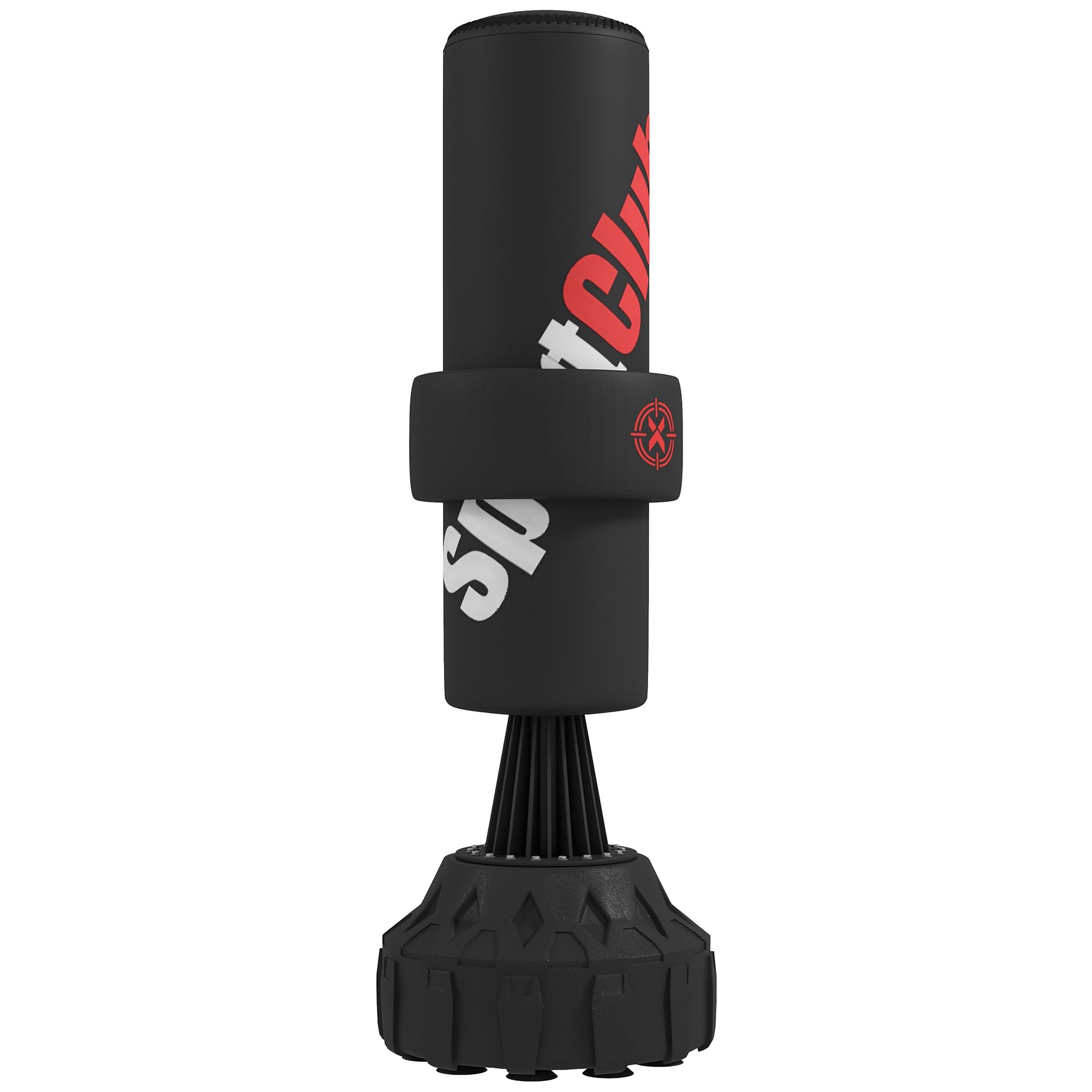 SPORTNOW Standboxsack – höhenverstellbar, 58 × 58 × 175 cm, Schwarz, inkl. Boxbandagen