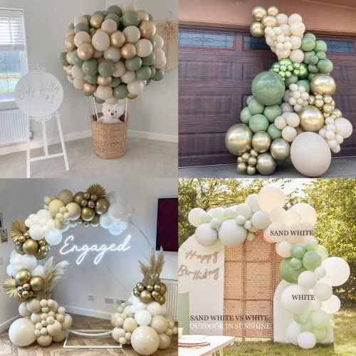 Image of White Sand Balloons Beige Latex Balloon 5 10 12 18inch Different Sizes 103pcs Cream Nude Neutral Balloons Kit for Kids Birthday Party Decoration Baby Shower Wedding Annversary