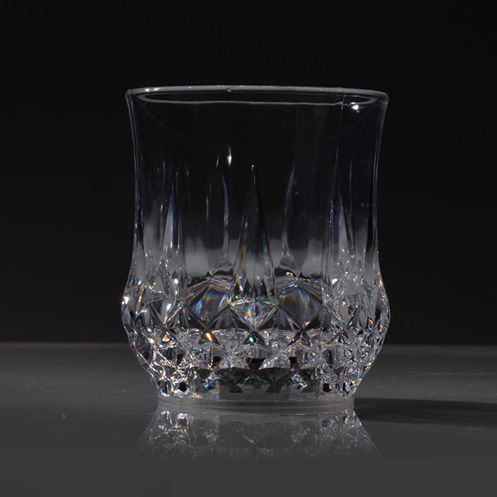 4 bicchieri luminosi con luce LED, bicchieri per vino attivati automaticamente dal liquido, bicchieri LED luminosi per feste, disco, night club, bar, whisky, birra (confezione da 4)