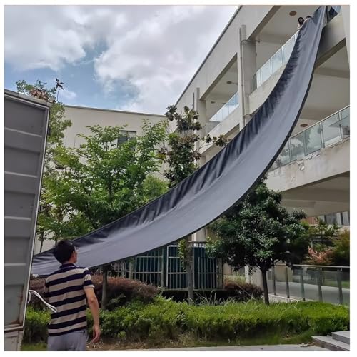 Heavy Duty Unloading Canvas Chute, Tarpaulin with Metal Grommets, Tear-Resistant High-Altitude Unloading Cargo Conveyor, for High-Rise Warehouses Moving Loading Goods(1.5x10m)