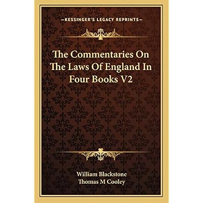 The Commentaries On The Laws Of England In Four Books V2