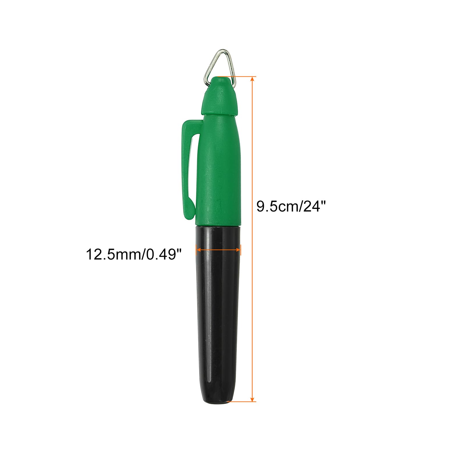 PATIKIL Mini Permanent Markers, 4 Pack Golf Ball Marker Pen with Keychain Clip for Office Meeting Outdoor Activity Green Ink - Image 2