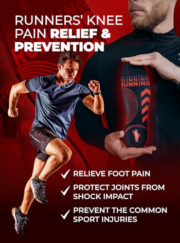 Image of Running & Sport Insoles for Men & Women - Athletic Sneaker Inserts | Shock Absorption, Energy Return, Cushioned, Basketball, Walking, Hiking, Tennis, Cleats, Gym Training, Arch Support