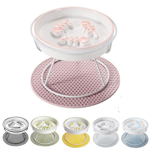 Upgrade Whisker-Fatigue-Free Cat Slow Feeder Bowl...