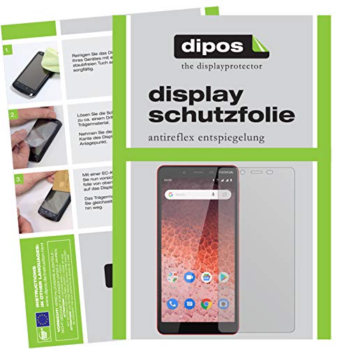 dipos I 2X Protector de Pantalla Mate Compatible con Nokia 1 Plus pelicula Protectora