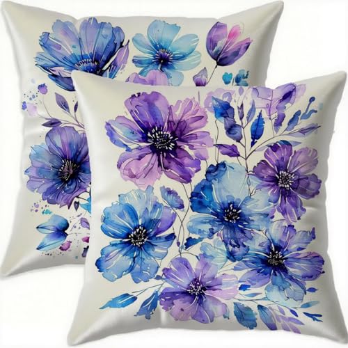 Housse coussin 55x55cm velours imperméable avec zip invisible - 2