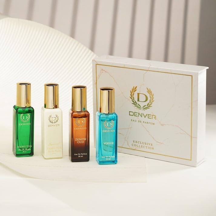 Image of Denver Luxury Unisex Gift Set Perfume 20 ML Each, Pack of 1 | Long Lasting Perfume Luxury Gift Ser For Men & Women