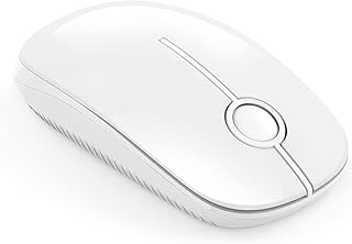 MagoFeliz Wireless Mouse, 2.4G Silent Mouse with USB Receiver, 18 month battery life, 1600 high DPI Precision- Portable Computer Mice for Windows/Mac/Linux, White