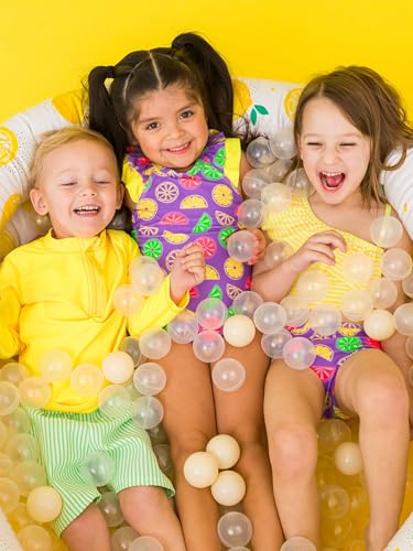 Image of RuffleButts Girls UPF50+ Sun Protection Ruffle V-Back One Piece Swimsuit