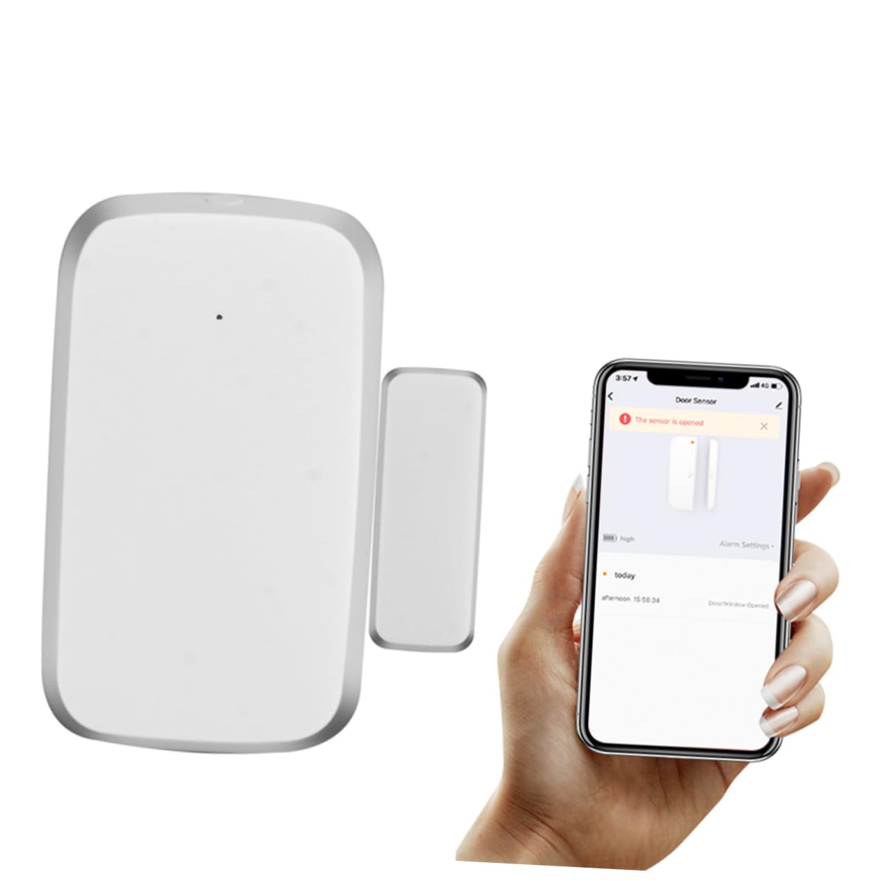 Gadpiparty 2juegos Sensor De Puerta Inteligente Detector De Alerta Para Batería De Duración Notificación De Apertura Cierre Compatible Ventanas y Armarios