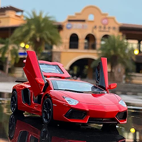 Image of 132 Scale Lamborgini LP750 Toy Car for Kids Diecast Metal Car Light Sound Pullback Openable Door