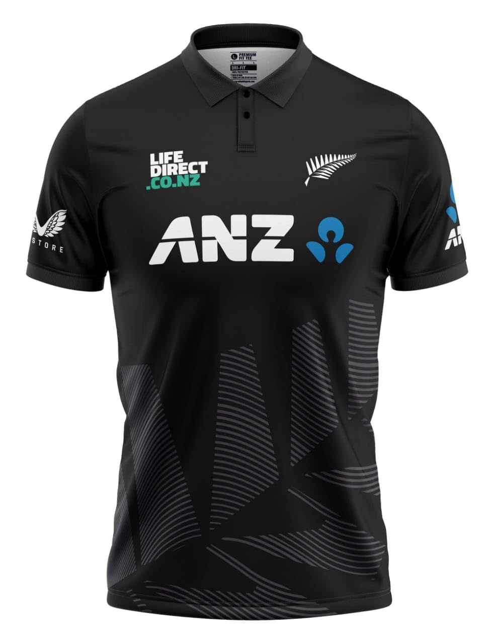 New Zealand Cricket Team ODI World Cup Fan Jersey| Black Half