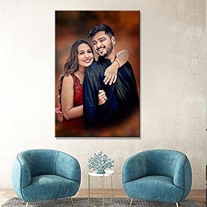 Gifts Culture Personalized Digital Oil Painting Canvas Photo Frame Customized Gift For Birthday, Anniversary, Couples…