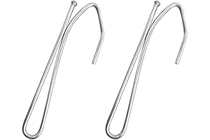 50 Pack of Stainless Steel Pinch Pleat Curtain Hooks with Deep Metal Prongs