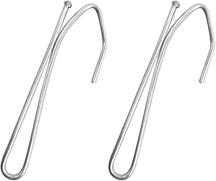 N/D 50 Pcs Stainless Steel Pinch Pleat Curtain Hooks