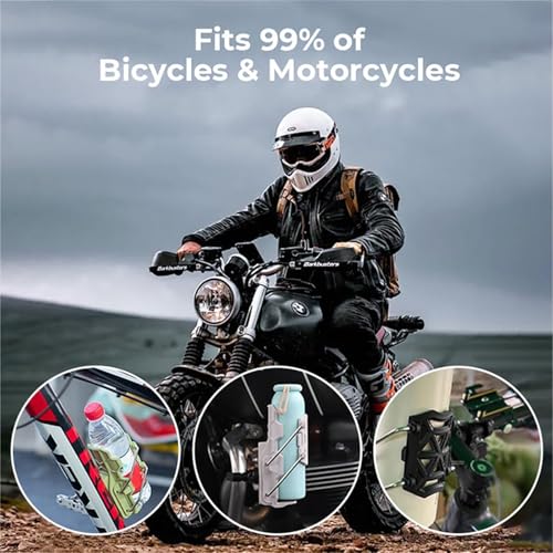 Image of Bike Cup Holder 360 Rotatable Motorcycle Bottle Holder, Upgraded Expandable Drink Holder for Bicycle, Scooter, ATV, Durable Nylon Silicone Handlebar Mount