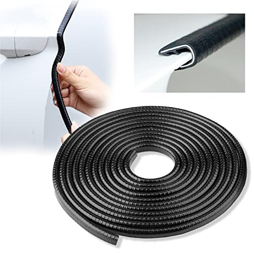 Image of Car Door Edge Guards Black, 16Ft Rubber Seal Protector U Shape Edge Trim Car Door Edge Protection Fit for Most Car