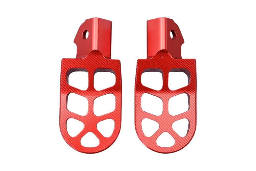 avdb - motocykl Podnóżek Cross/Enduro kompatybilny z HONDA CRF 150 /CRF150F 2003-2018, CRF 250 / CRF250F 2019-2024, CRF 230 / CRF230F 2003-2021 aluminiowy prawy + lewy (czerwony)