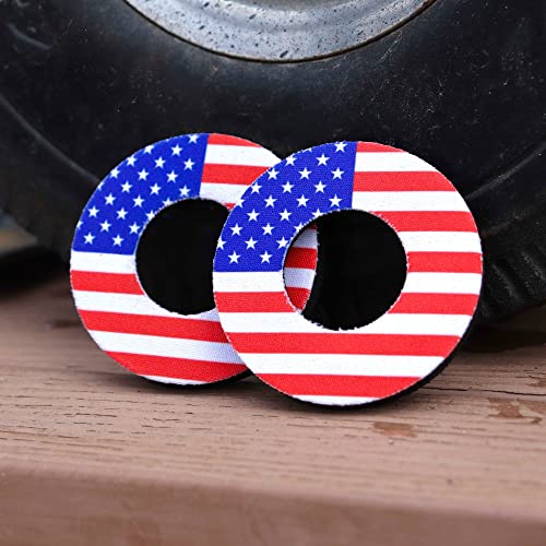 Image of Gripdonuts.com Premium Grip Donuts for Dirt Bike Motorcycle MX BMX - American Flag (2 Variations)
