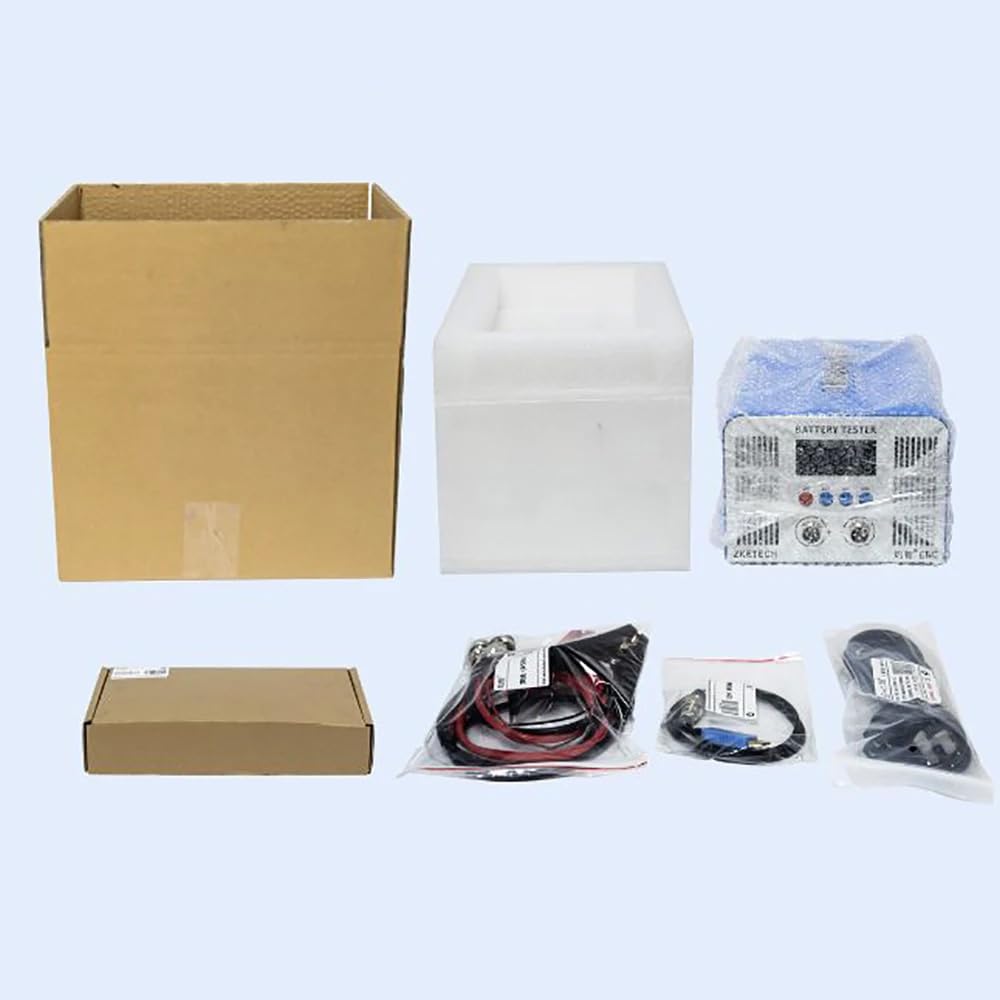 Toplionace Probador de Descarga de Baterías de Litio de 50A, Medidor de Capacidad de Baterías de Potencia Ternaria LiFePO4/Li-Ion, Programable en 6 Pasos, EBC-A50L