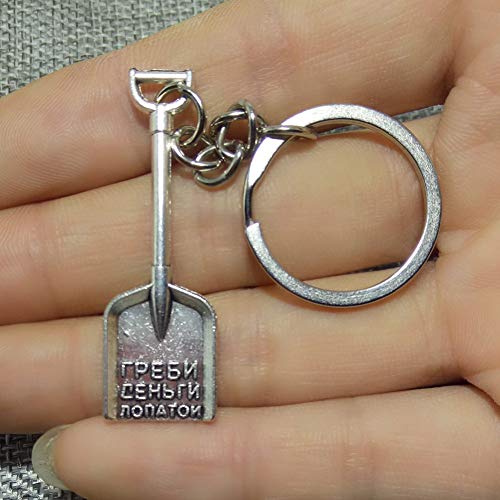 Preisvergleich Produktbild Luntus Russische Sprache Zinklegierung Schlüsselring Schaufel Werkzeug Retro Schlüsselbund Handwerk