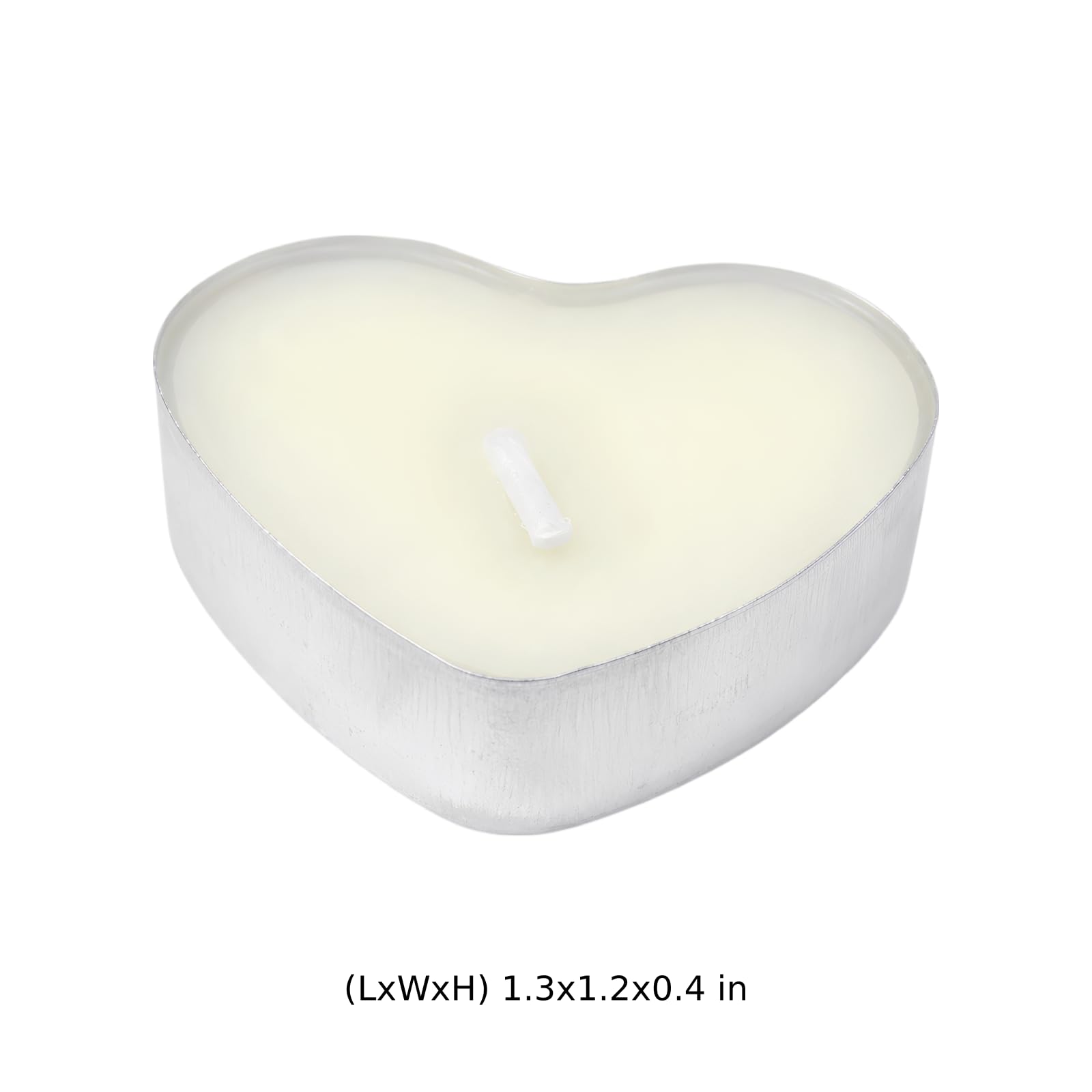 100 Stk. herzförmige Kerzen, Mini Kerzen 3,3 x 1 cm, weiße Teelichter für Hochzeitsgeschenke an Gäste, Brautparty, Verlobung, Valentinstag, Wohndekoration und festliche Tischdeko