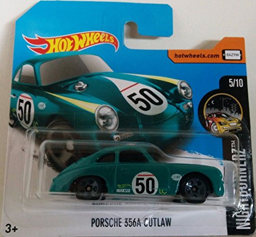 2017 Hot Wheels Nightburnerz Porsche 356A Outlaw Green 325/365 (Short Card)