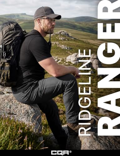 Image of CQR Men's Convertible Cargo Tactical Pants, Water Resistant Outdoor Hiking Pants, Zip Off Lightweight Stretch Work Pants