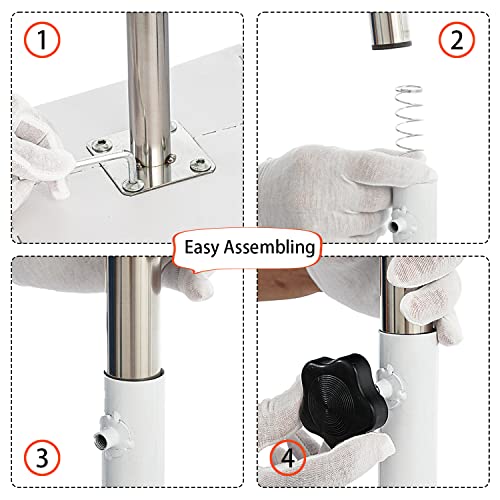 Image of Pedicure Stand Footrest Stand Adjustable Height Technician SPA Beauty Stand Stool with Non-Slip SPA Salon Home Equipment White