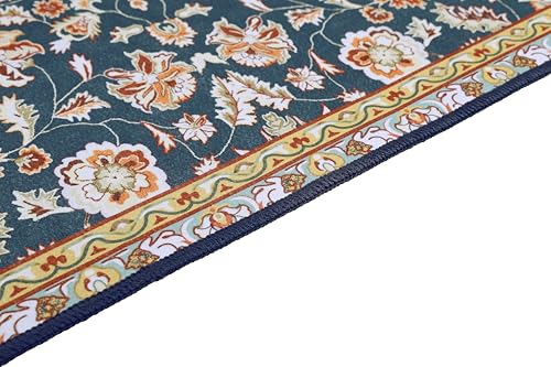 Image of BLUSH & BLOOM 5 x 7 Feet Area Rugs Washable Rug: Large Modern Abstract Living Room Rug Soft Anti-Skid Thin Carpet Indoor Floor Non-Shedding Carpets for Bedroom Dining Farmhouse Nursery Home Office