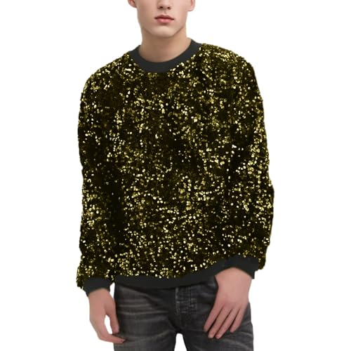 T-shirt à capuche homme haut de gamme avec sequins brillants style chic