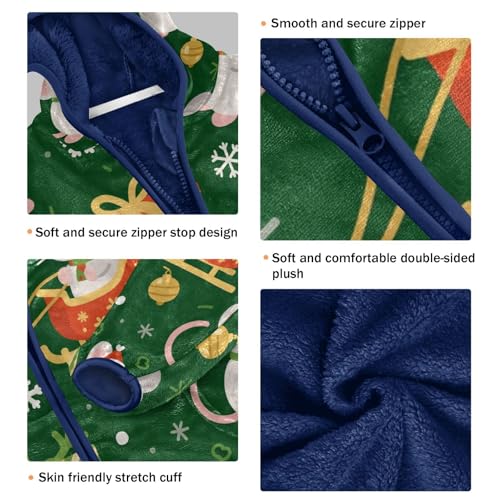 Christmas Cute Mouse Toddler Fleece Jacket Girl Boys Hooded Fleece Jacket Coat Warm Outwear Zip-up 3-10T3