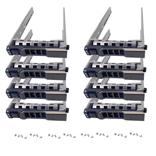 Plateau de disque SAS SATA 2.5 pour Dell PowerEdge R330 T440, paniers SFF robustes avec vis (x8)