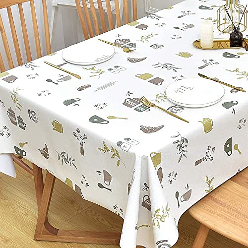 Nappe en plastique imperméable table de cuisine rectangulaire - 2