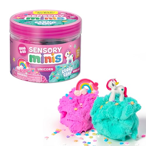 Creativity for Kids Sensory Minis Unicorn Kit | Cloud Clay Sensory Toy for Kids | Summer Activities | Mess-Free Screen-Free Travel Activity for Kids (Ages 3+)