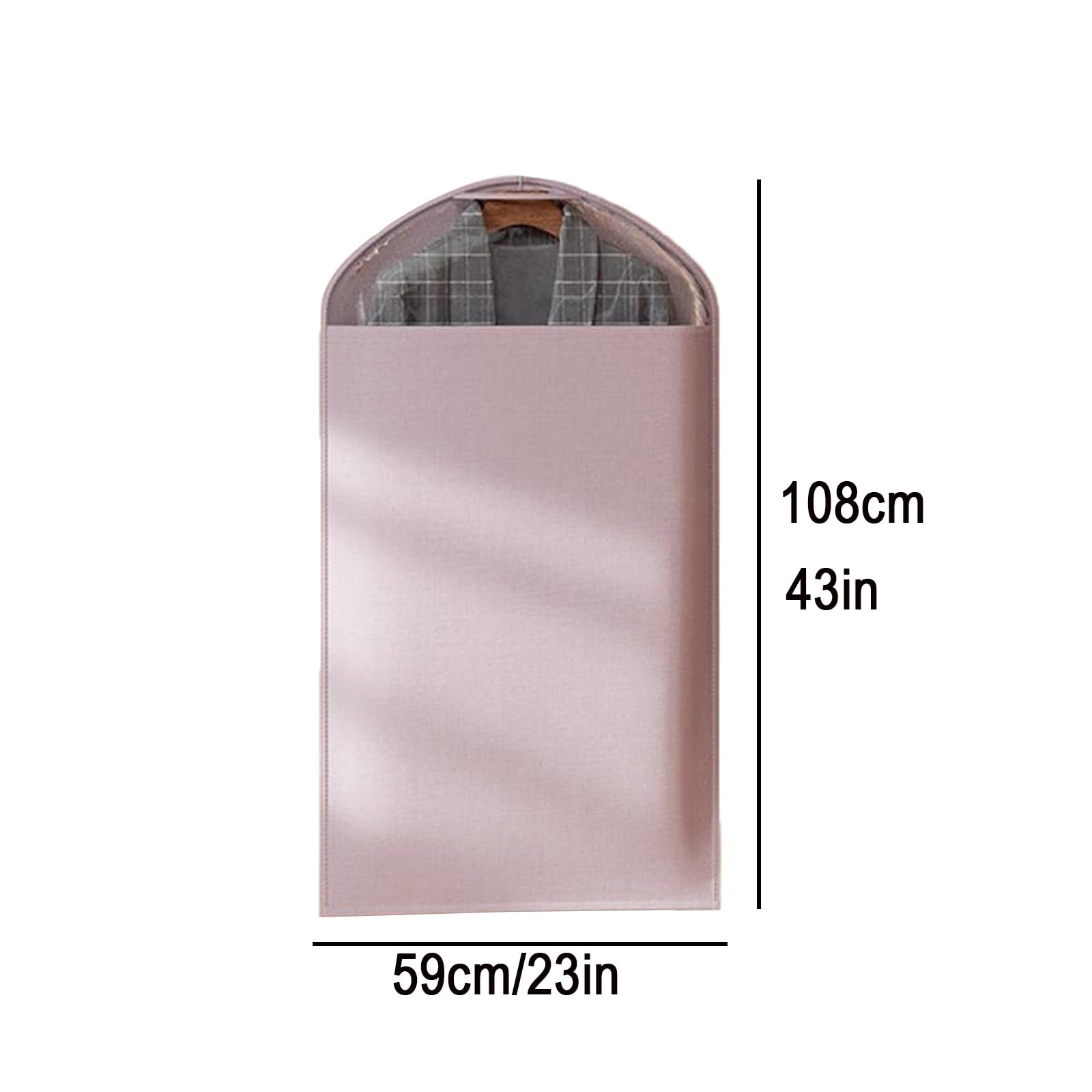 Fundas Ropa (Paquete de 5) para Viajes y Almacenamiento, Funda Traje con Cremallera y Ventana Transparente Visible(59 * 108cm/23 * 43in)
