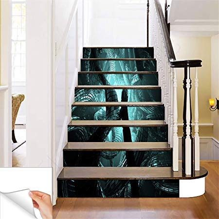 Gadgets Wrap Printed Beyond Reality Steps Sticker Removable Stair Sticker Floor Wall Decor Decals Sticker