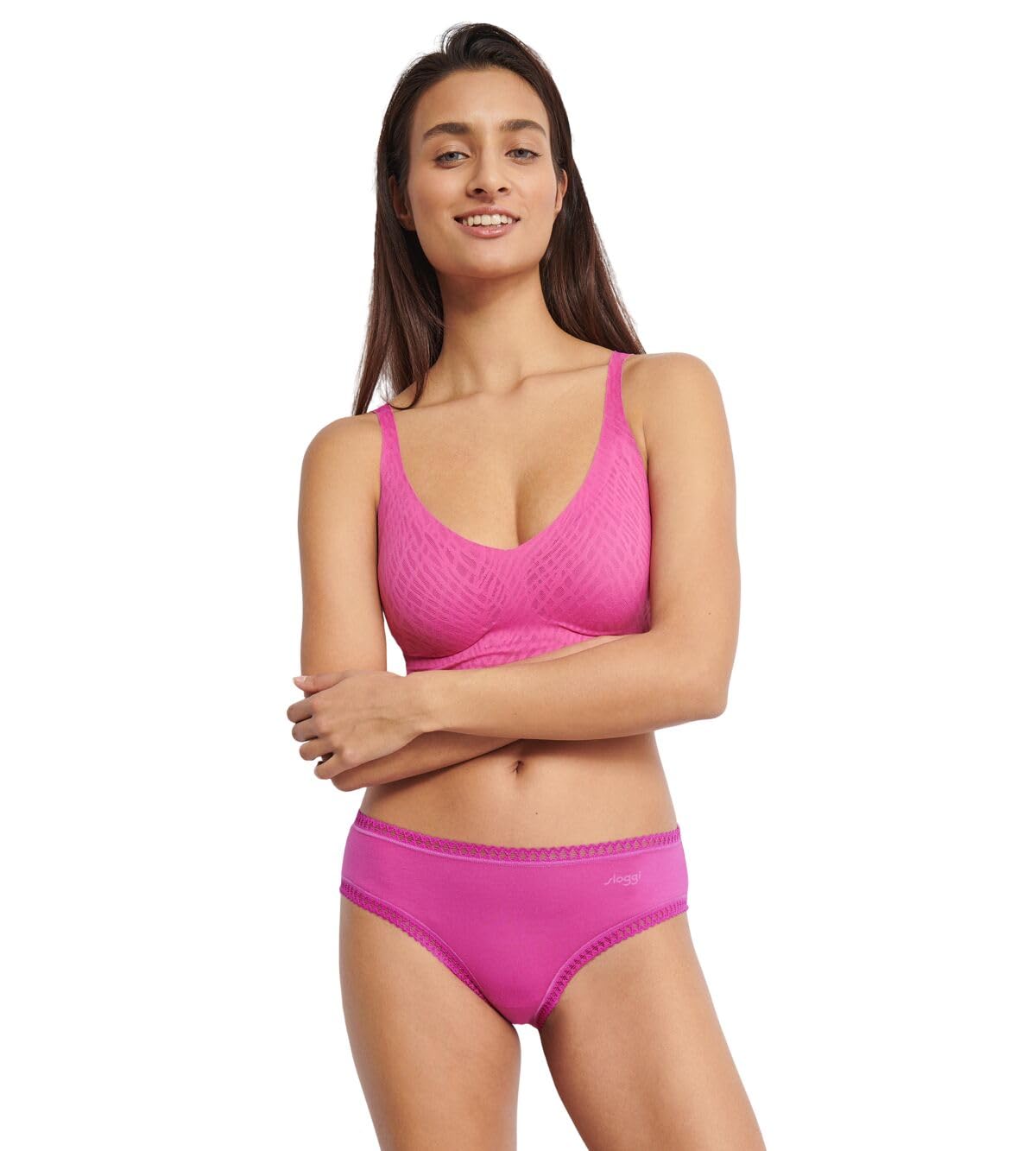 Sloggi Women's GO Crush Hipster C3P Underwear, Pink - Dark Combination, M
