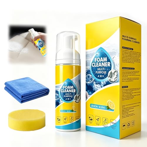 4-in-1 Multi-Enzyme Foam Cleaner New Foam No-Rinse Cleaner All-Purpose Deep Cleaning Spray for Car Interior Kitchen Grease Bathroom Tiles Sofa Upholstery (1)