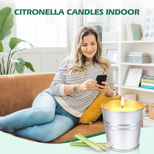 Citronella Candles Outdoor Indoor, 12 Pack Citronella Candles for Patio, Summer Outdoor Candle Bulk for Home Garden Yard Camping Outside Decorative, 2.2oz Small Candle Set - Image 4