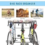 Mythinglogic Garage Bike Storage Rack, Freestanding Organizer for Adult or Kids Bike, 3 Bicycle Holder for Indoor and Outdoor Use - Image 4